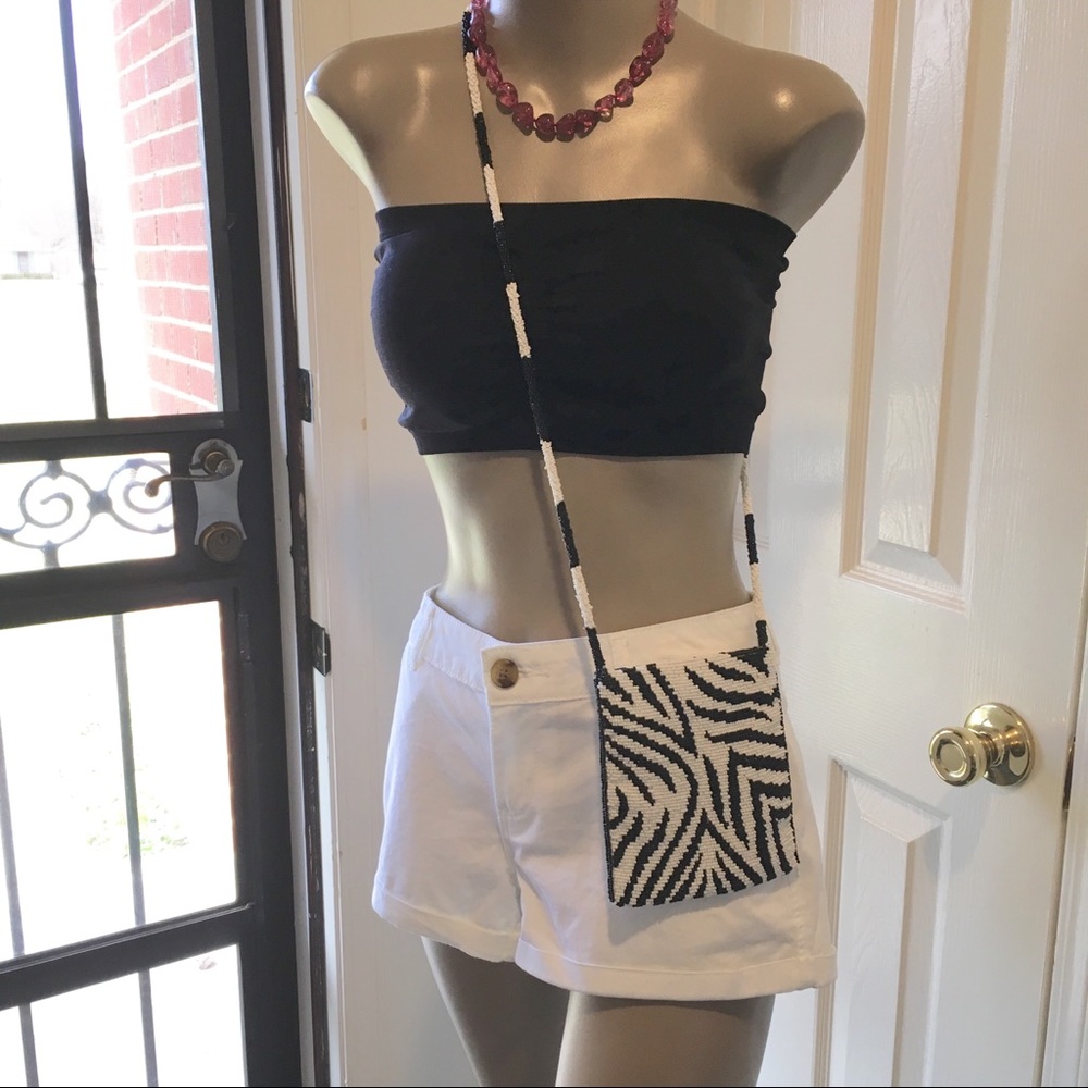 White Shortie Shorts Size 9 Lo-rise New With Tags